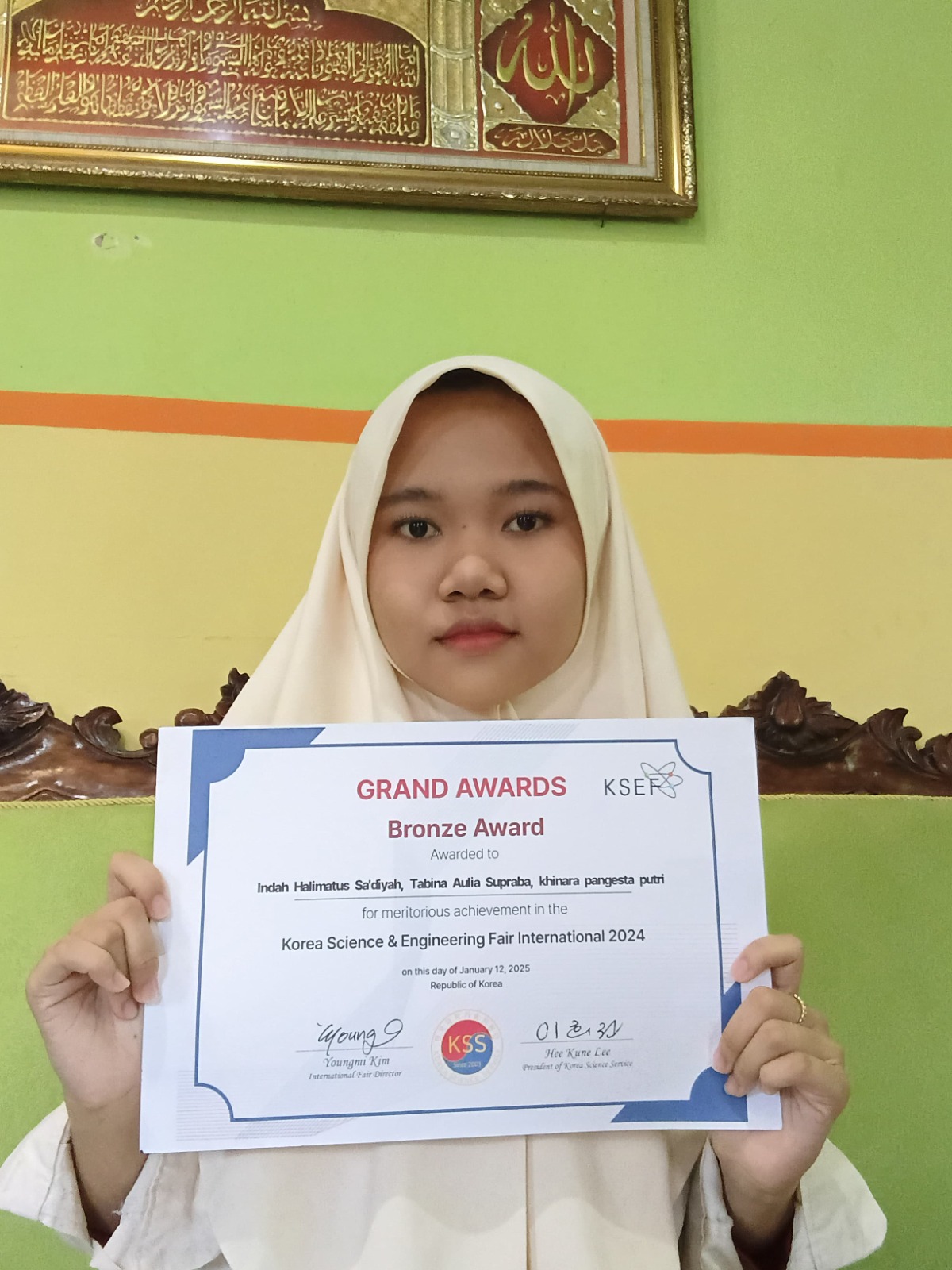 Bronze medal KSEF (Korea Science & Engineering Fair) 2024
